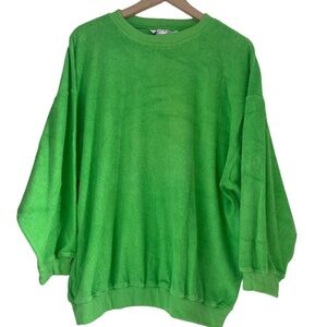 Terry Cloth Vintage Green Crewneck